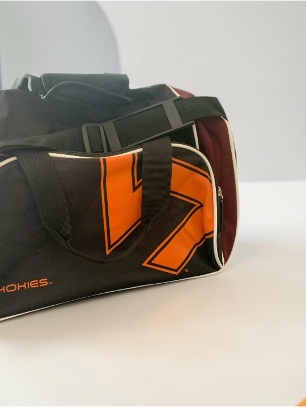Virginia Tech Hokies Black & Orange Travel Duffle Bag